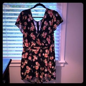 A Hawaiian print romper.